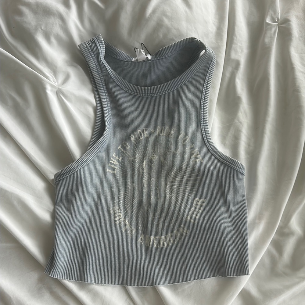 Garage Light blue/grey Ribbed Tank Top